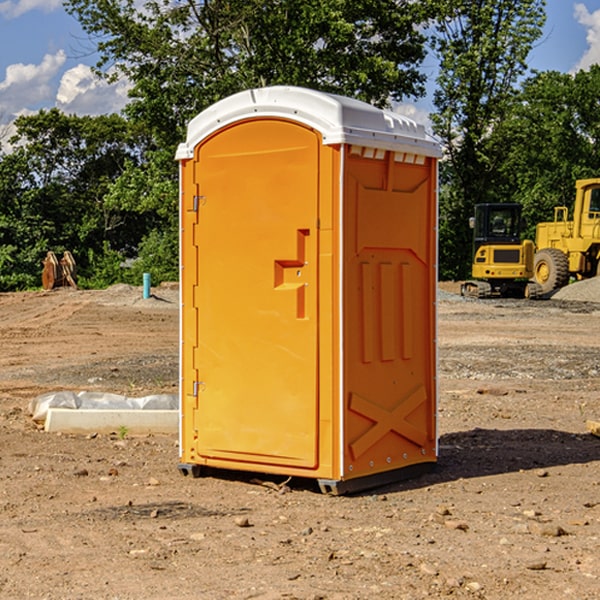 what is the cost difference between standard and deluxe portable restroom rentals in Albion Maine